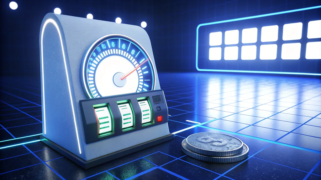 Game display and illuminated percentage gauge illustrating RTP