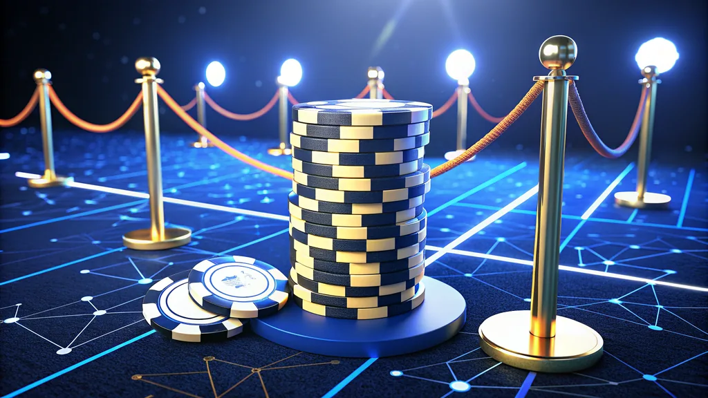 Casino chips behind velvet ropes illustrating high-roller play