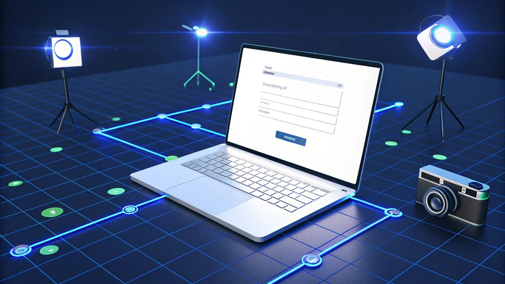 Laptop form and studio lights illustrating promo-code checks