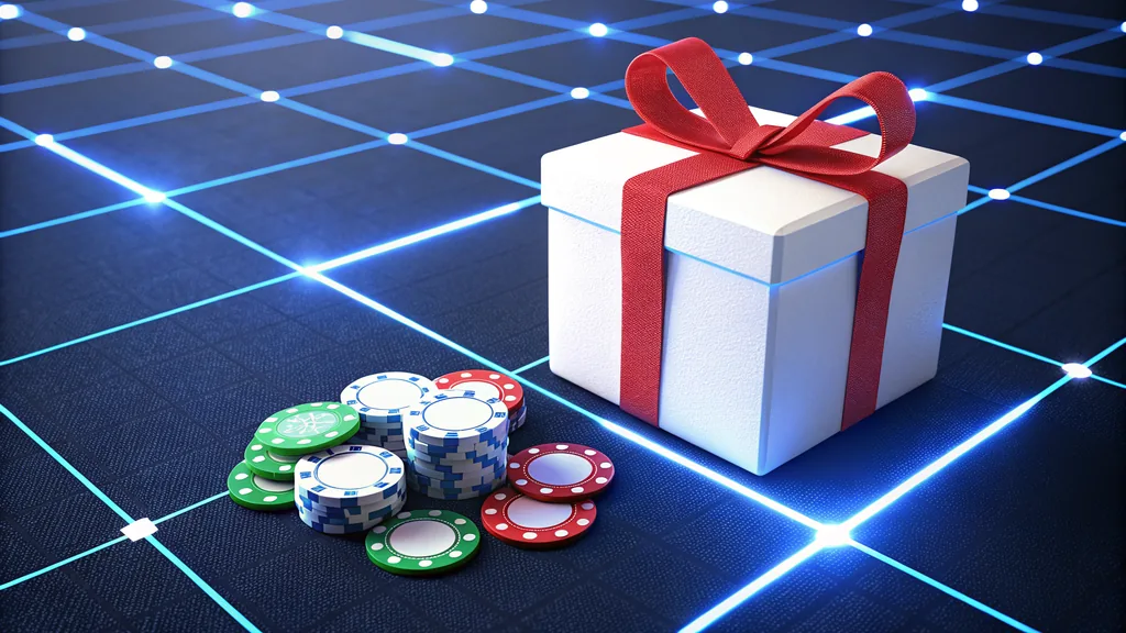 Gift box and casino chips illustrating bonuses for Polish players