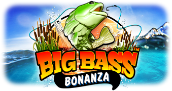 Big Bass Bonanza title art with a green bass over blue water