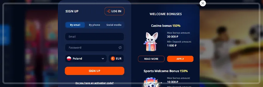 Monro Casino Registration Process