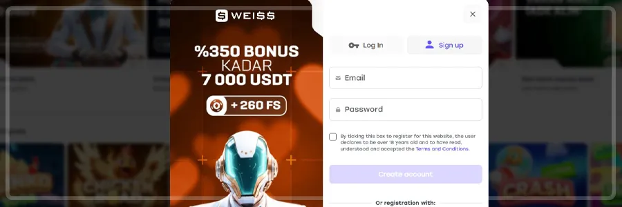 Weiss Casino Registration Process