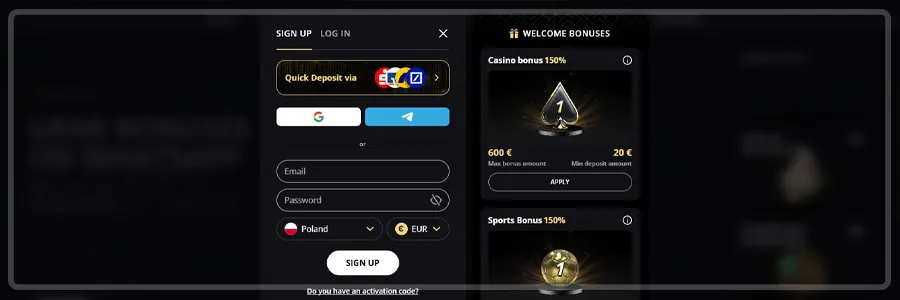 Lex Casino Registration Process